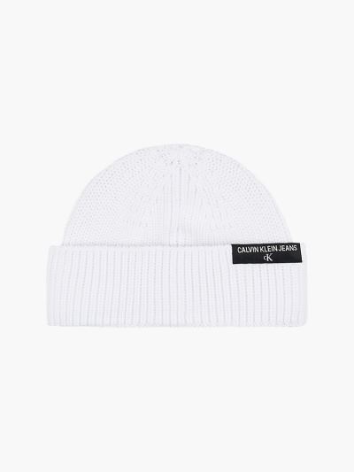 Calvin Klein Táskák & Kiegészítők HU451072 | Calvin Klein Fisherman Férfi Kötött Sapka Világos Fehér